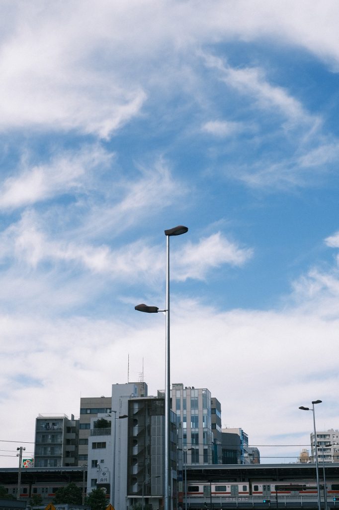 街灯と空の写真